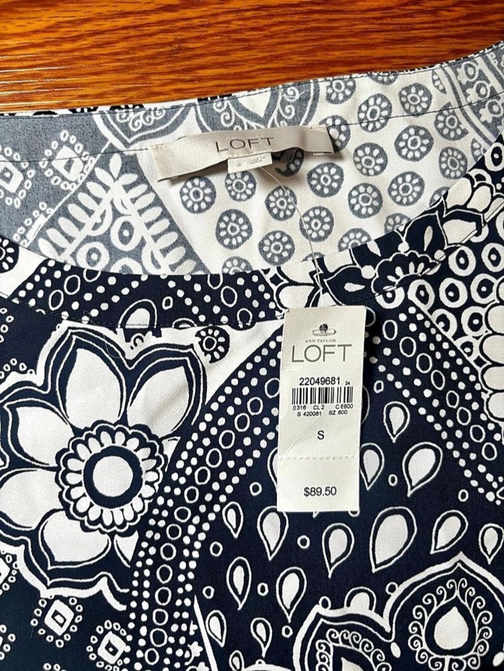 LOFT Patterned Mini Dress Size Small NWT - Picture 2 of 3